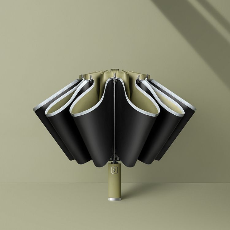 Fully Automatic Vinyl Umbrella Khaki