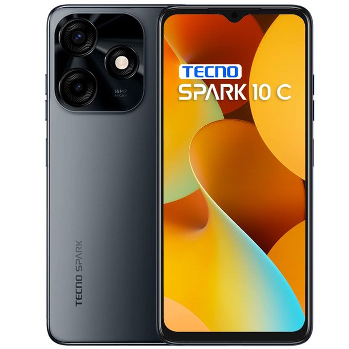Spark 10c 6.6" 4GB RAM/128GB ROM Android 13 Black