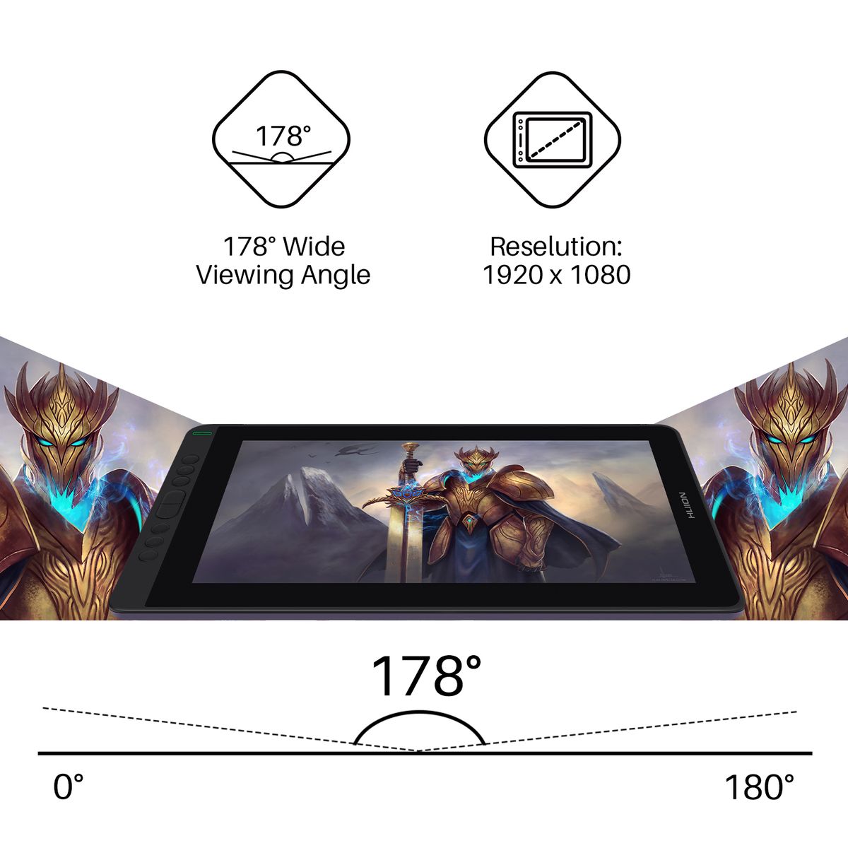 KAMVAS 13 Graphics Drawing Pen Tablet Tilt Support