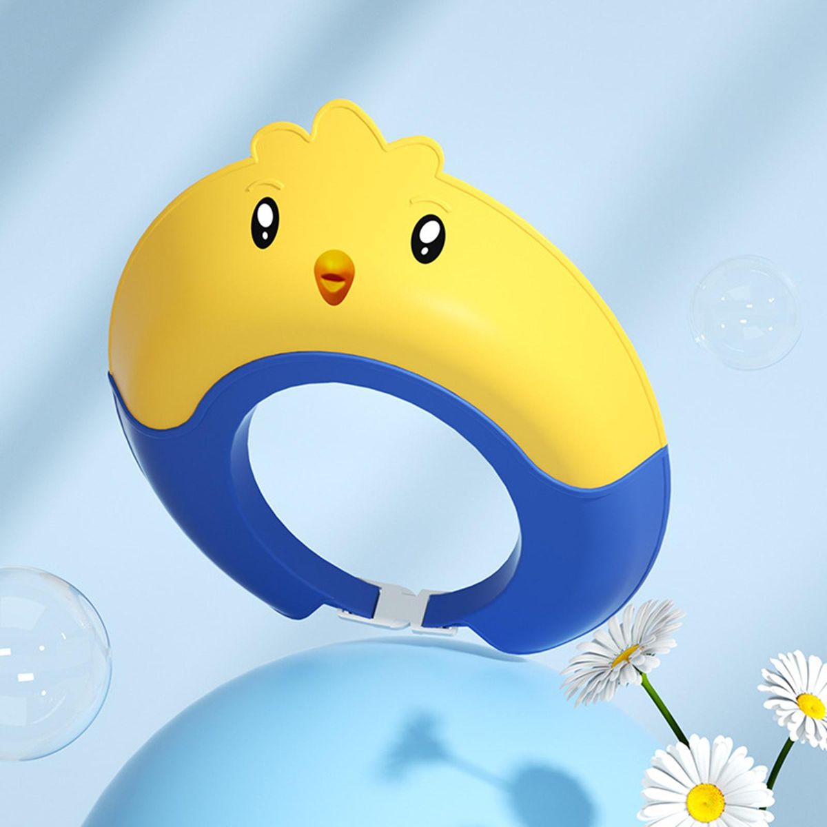 Kids Shower Cap Washing Hair Silicone Shower Visor Yellow