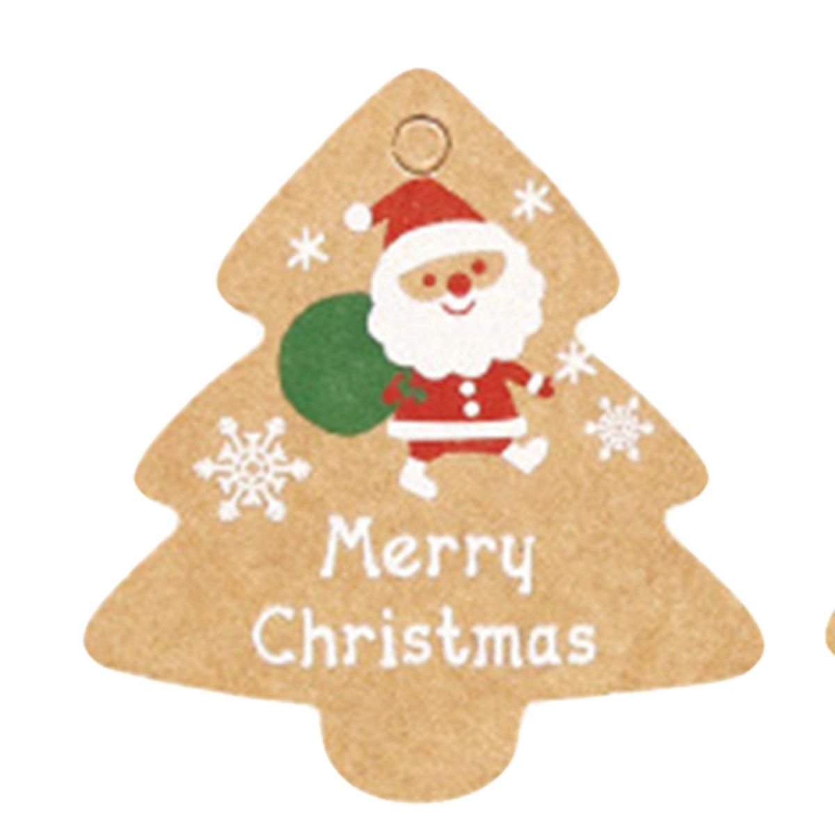 Christmas Labels Stickers Kraft Paper Gift Tags Wedding Gifts 98 PCS B