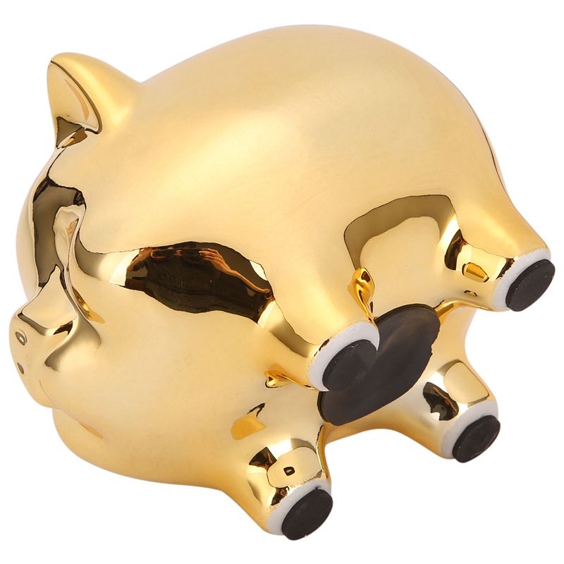 Ceramic Gold Pig Piggy Bank Cute Coin Piggy Bank Creative