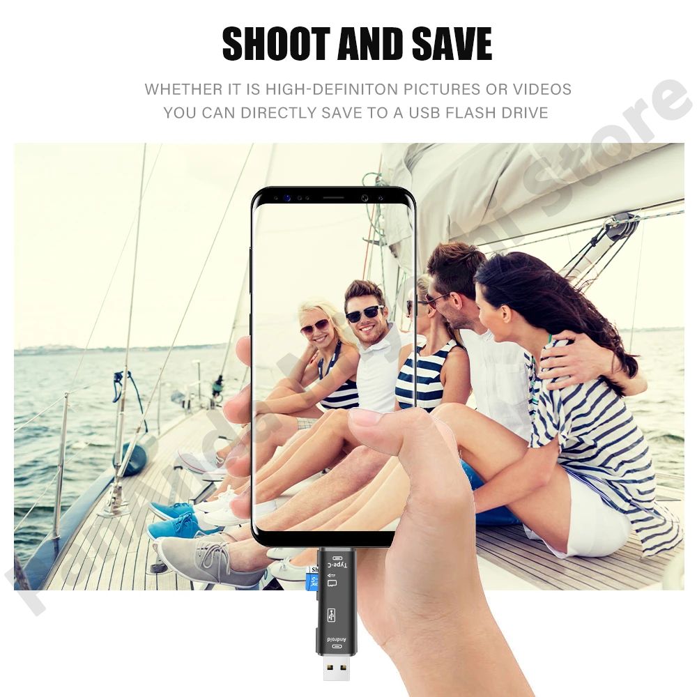 5 In 1 Multifunction OTG SD Memory Card Reader Adapter