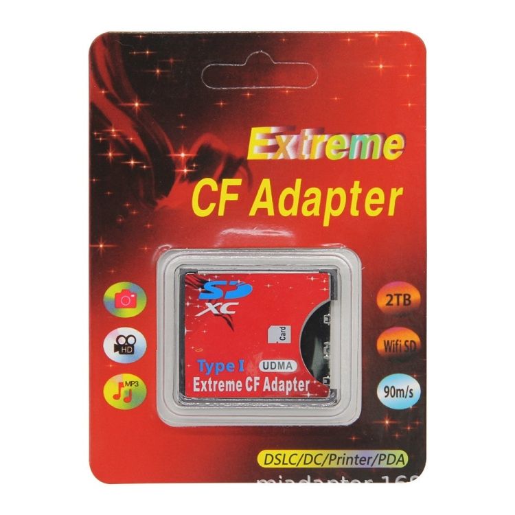 SD To CF Compact Flash Memory Card Adapter