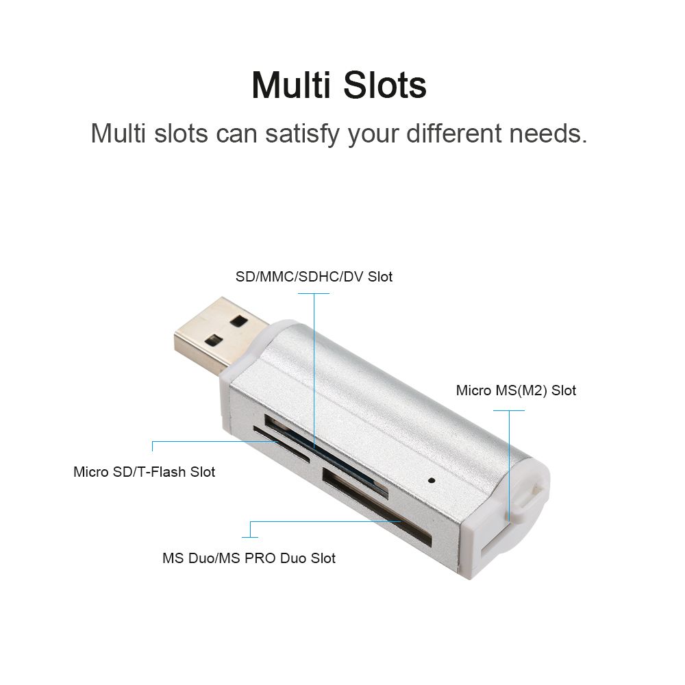 All In One Card Reader USB 2.0 Mini Portable For