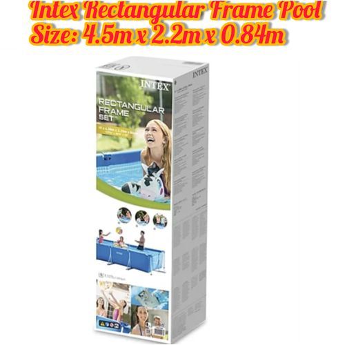 Metal Frame Rectangular  Pool 4.5m X 2.2m X 84cm - Blue
