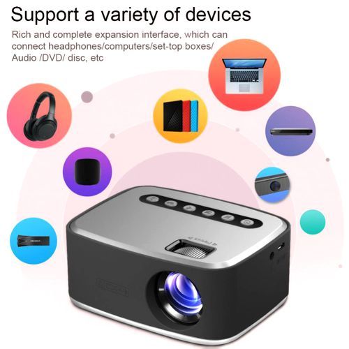 T20 Portable LED Mini Projector 1080P 320x240Pixels