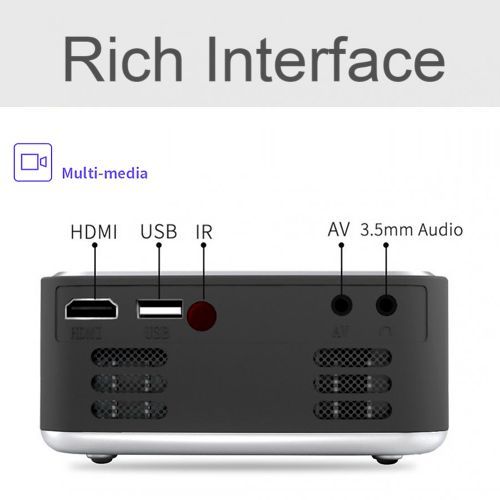T20 Portable LED Mini Projector 1080P 320x240Pixels