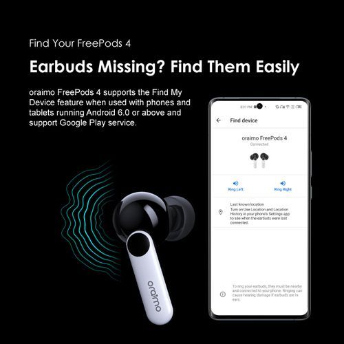 FreePods 4 True Wireless Stereo Earbuds + Free OCW-U65S Charger