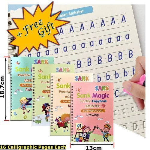 Sank Magic Practice Copybook Age 3+ For Preschools - 4 In 1