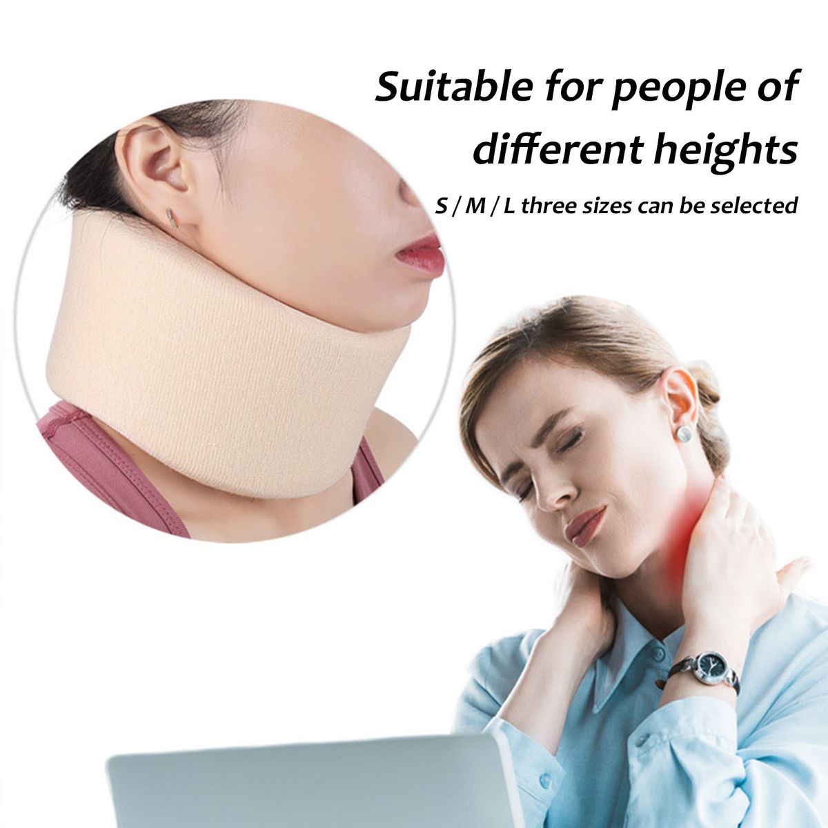 Soft Foam Neck Brace Universal Cervical Collar Adjustable