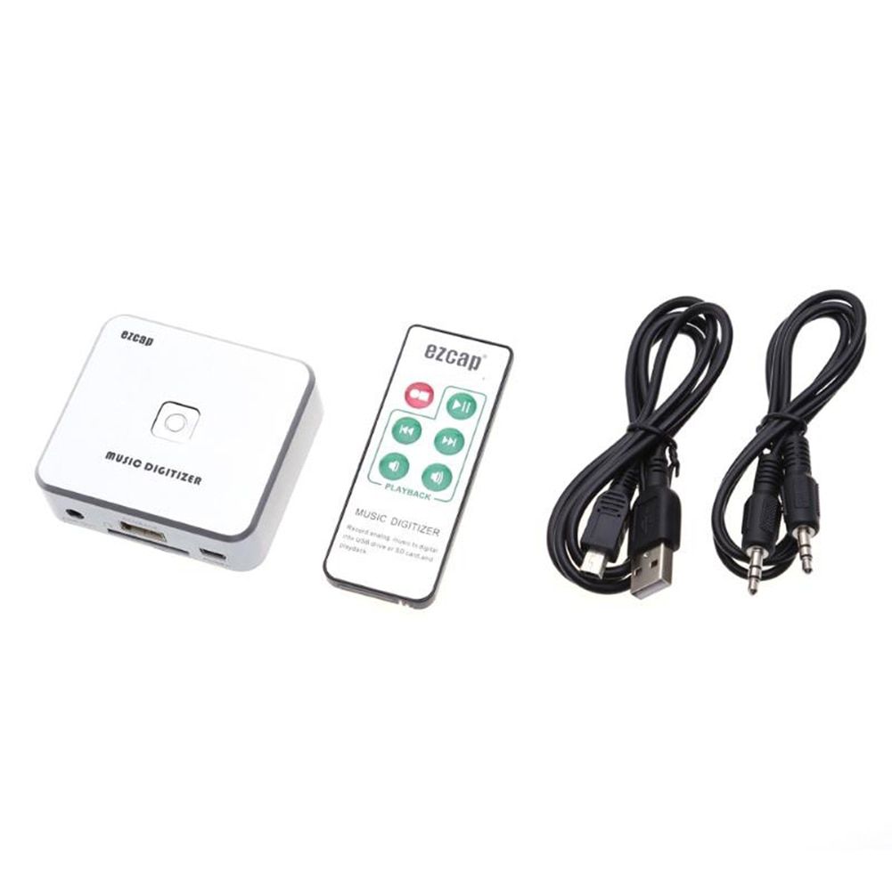 Cassette Music Digitizer 3.5mm RCA Audio Capture Adapter Recorder To SD USB Disk