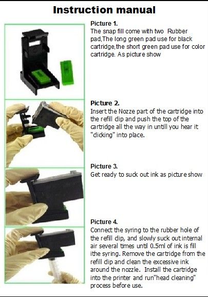 Refill Suction Clip Ink Cartridge Clamp Absorption Clip Pumping Tool For HP 21 22 61 121 122 650 652 651 140 141 300 301 302