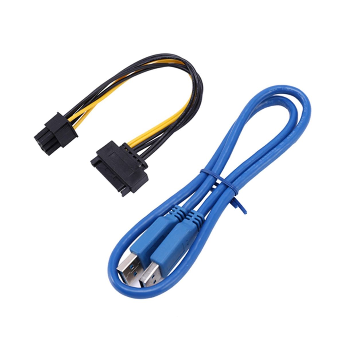 Pci-E Express 1X 4X 8X 16X Extender Riser Card Adapter 6 Pin Dc-Dc Power Cable Gpu Riser Card Adapter For Eth Bitcoin Mining