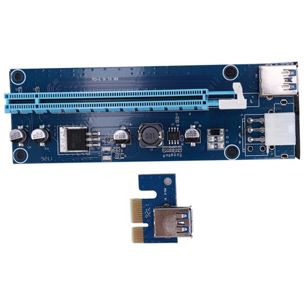 Pci-E Express 1X 4X 8X 16X Extender Riser Card Adapter 6 Pin Dc-Dc Power Cable Gpu Riser Card Adapter For Eth Bitcoin Mining
