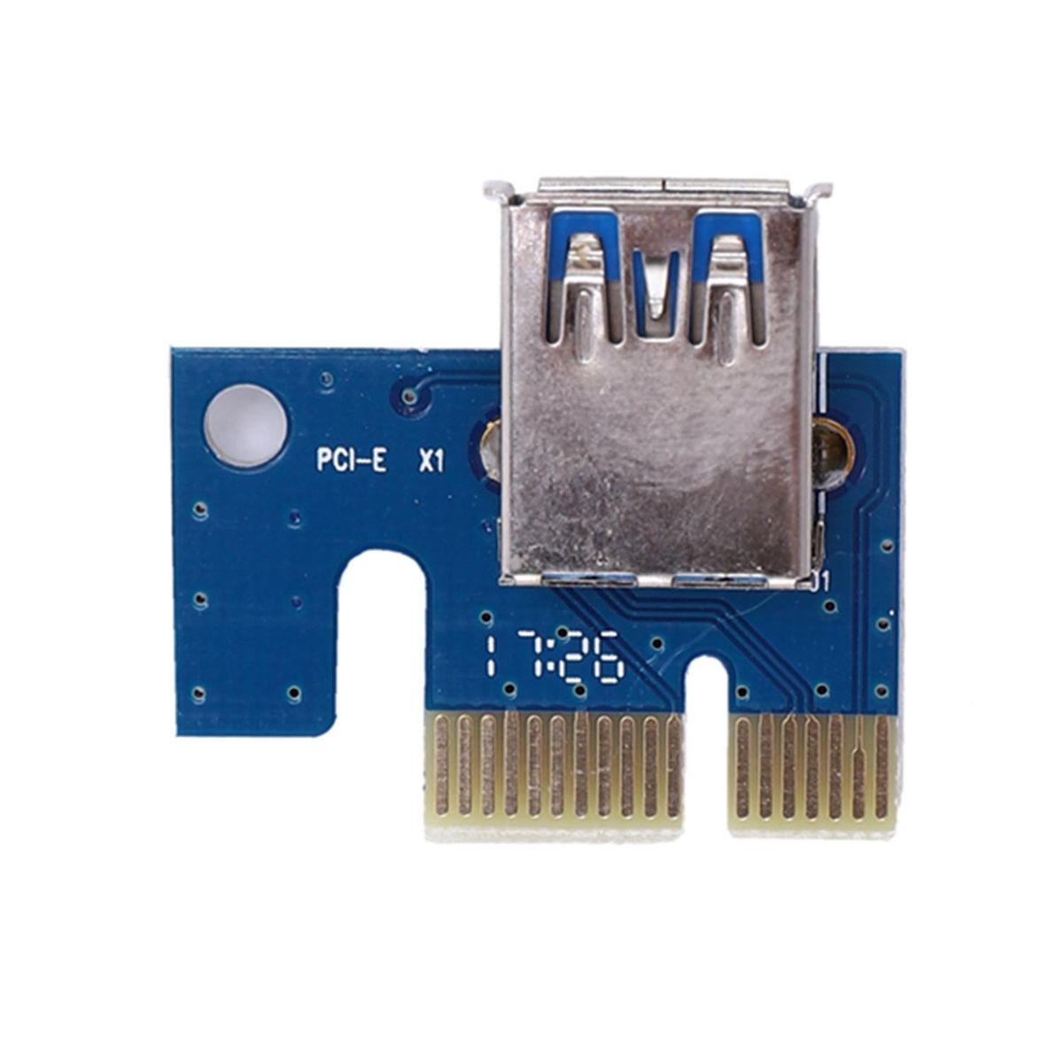 Pci-E Express 1X 4X 8X 16X Extender Riser Card Adapter 6 Pin Dc-Dc Power Cable Gpu Riser Card Adapter For Eth Bitcoin Mining