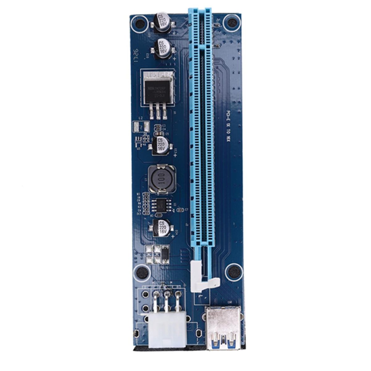 Pci-E Express 1X 4X 8X 16X Extender Riser Card Adapter 6 Pin Dc-Dc Power Cable Gpu Riser Card Adapter For Eth Bitcoin Mining