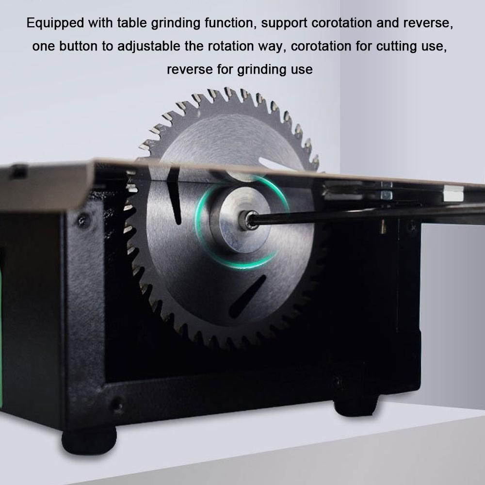 Mini Multifunctional Table Saw Angle Adjustable Electric Desktop Saws Household DIY Cutting Grinding Tool Woodworking Lathe Machine