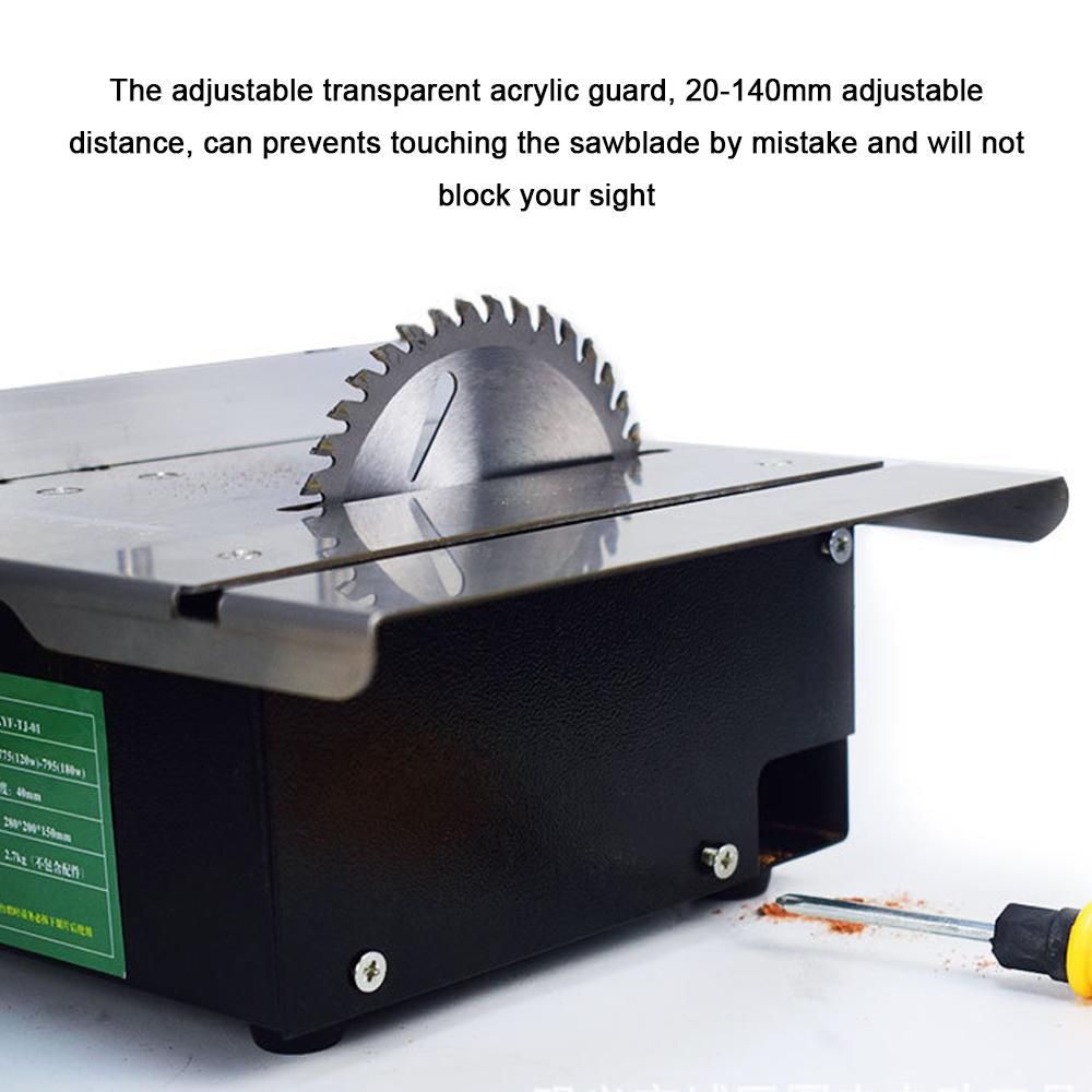 Mini Multifunctional Table Saw Angle Adjustable Electric Desktop Saws Household DIY Cutting Grinding Tool Woodworking Lathe Machine