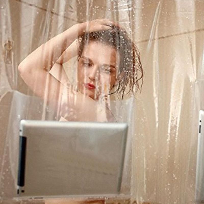 Curtain for Bathroom Shower Plastic Eva Transparent White
