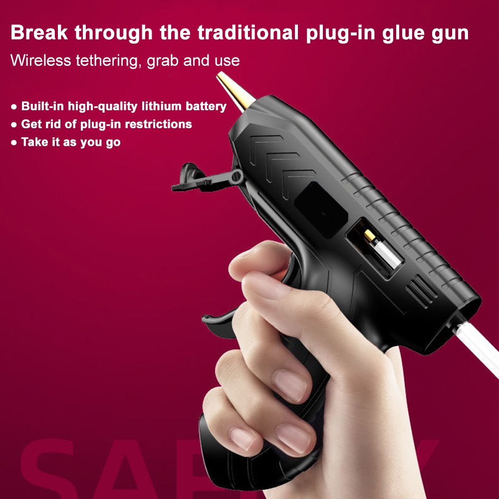 Hot Melt  Stick 7x100mm / 30pcs , USB Lithium Battery  Gun 10W For DIY Bonding Of Fire Paint Seal