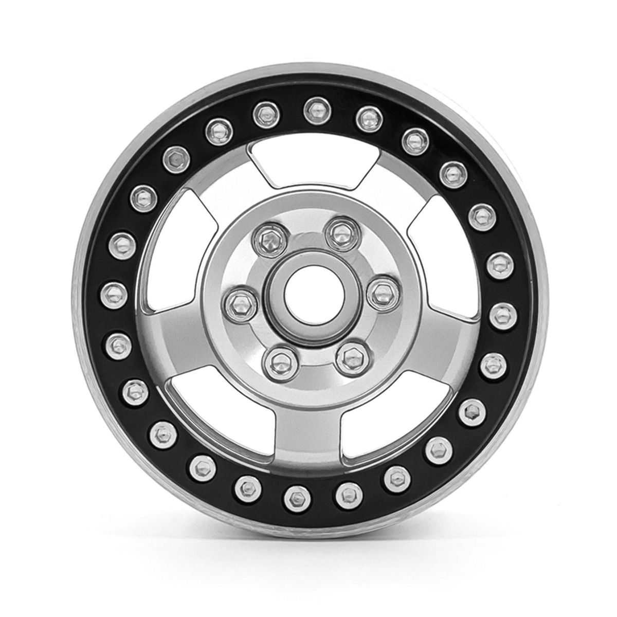 Aluminum Alloy Wheel Rim Beadlock Wheel Rims Hub 4pcs Replacement for 1/10 TRX4 Axial SCX10 90046 SCX10 III AXI03007 AXI03003 RC Car