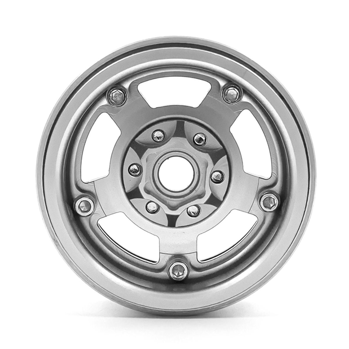 Aluminum Alloy Wheel Rim Beadlock Wheel Rims Hub 4pcs Replacement for 1/10 TRX4 Axial SCX10 90046 SCX10 III AXI03007 AXI03003 RC Car