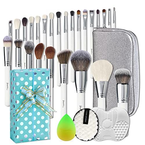 Bueart Design 26pcs Best Gift Real Natural Real Goat Hair Br