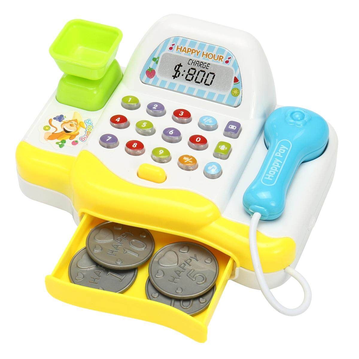 Supermarket Till Kids Cash Register Toy Gift Set Child Girl Shop Role Play Pink