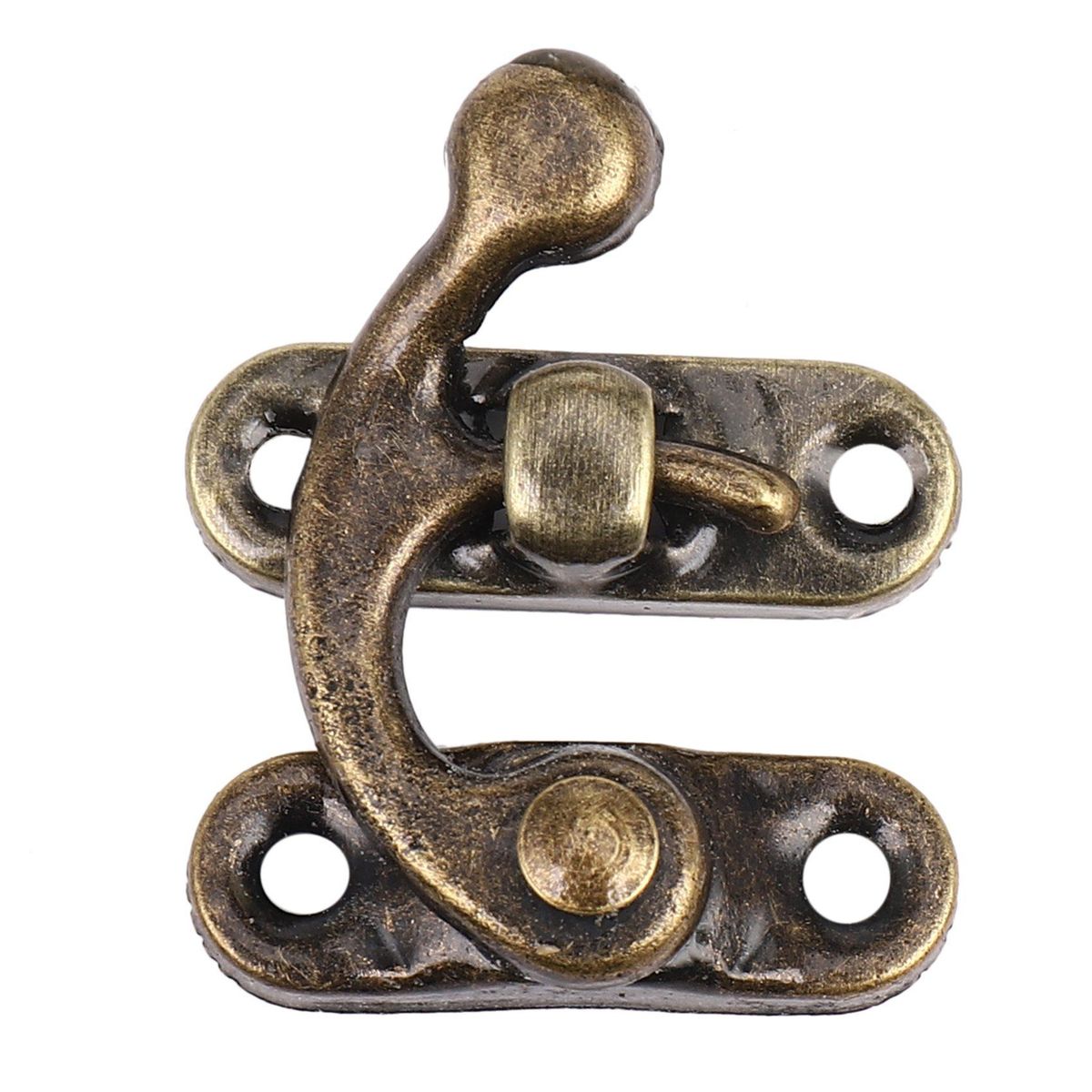 100PCS Vintage Metal Hardware Furniture Wooden Box Leather Bag Hardware Decorative Latch Clasps Lock Padlock Hasp with Screws