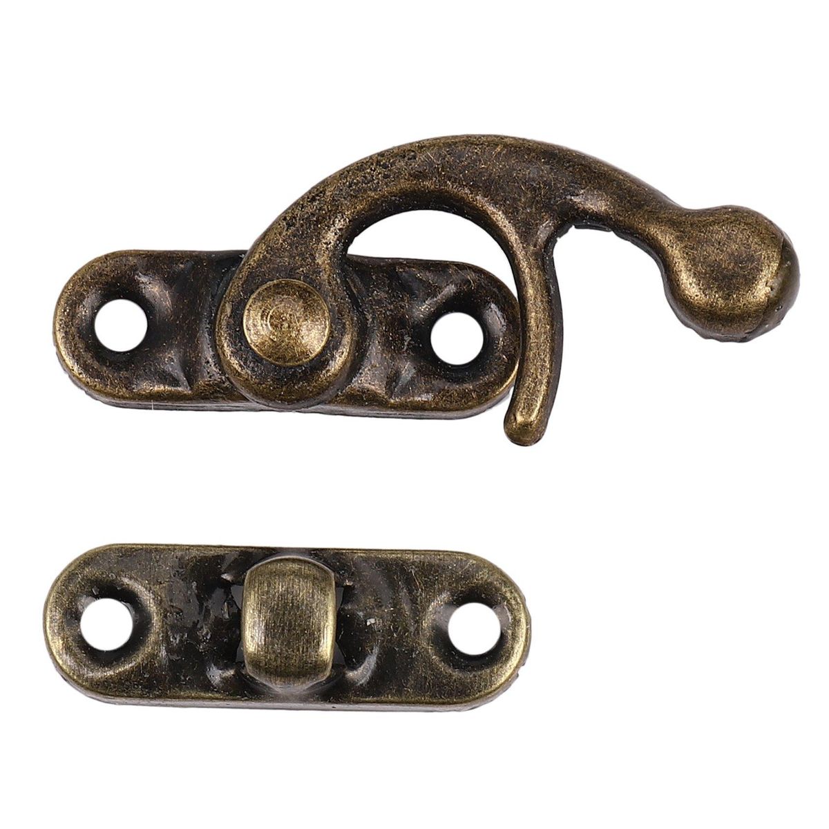 100PCS Vintage Metal Hardware Furniture Wooden Box Leather Bag Hardware Decorative Latch Clasps Lock Padlock Hasp with Screws