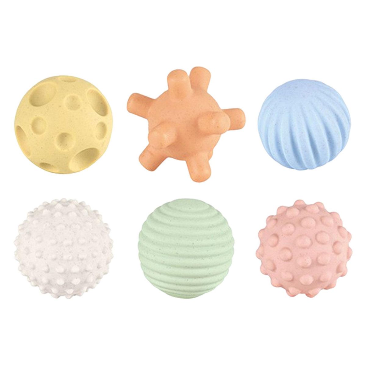 6 Pieces Soft Sensory Toy Balls Baby Bath Toy For  6 To 12