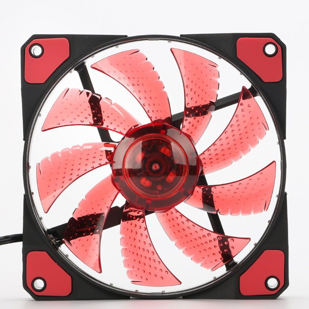OR 120mm LED Ultra Silent Computer PC Case Fan 15 LEDs 12V Easy Installed Black