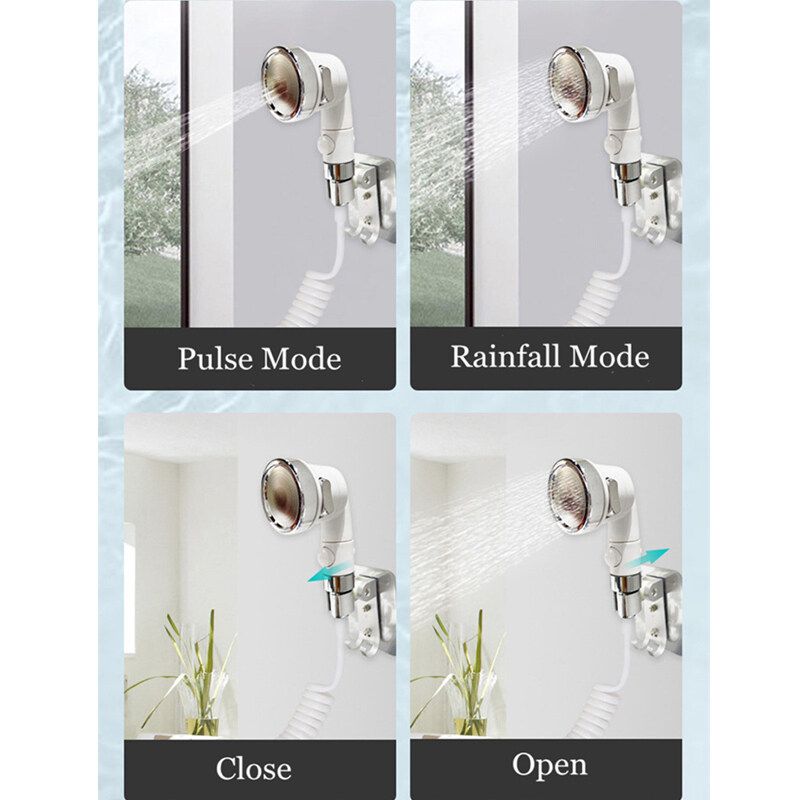 Bathroom Basin Water Tap External Shower Head Adjustable Mode Rinser Extension