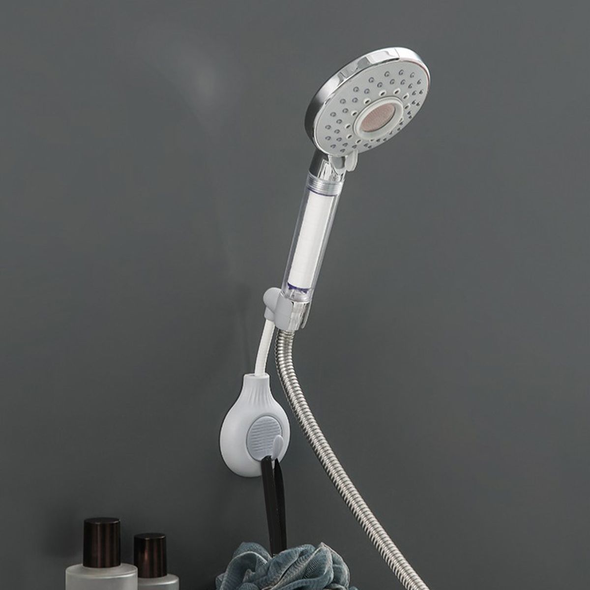 Shower Head Bracket Bathroom Good Load Bearing Shower Head Holder Grey
