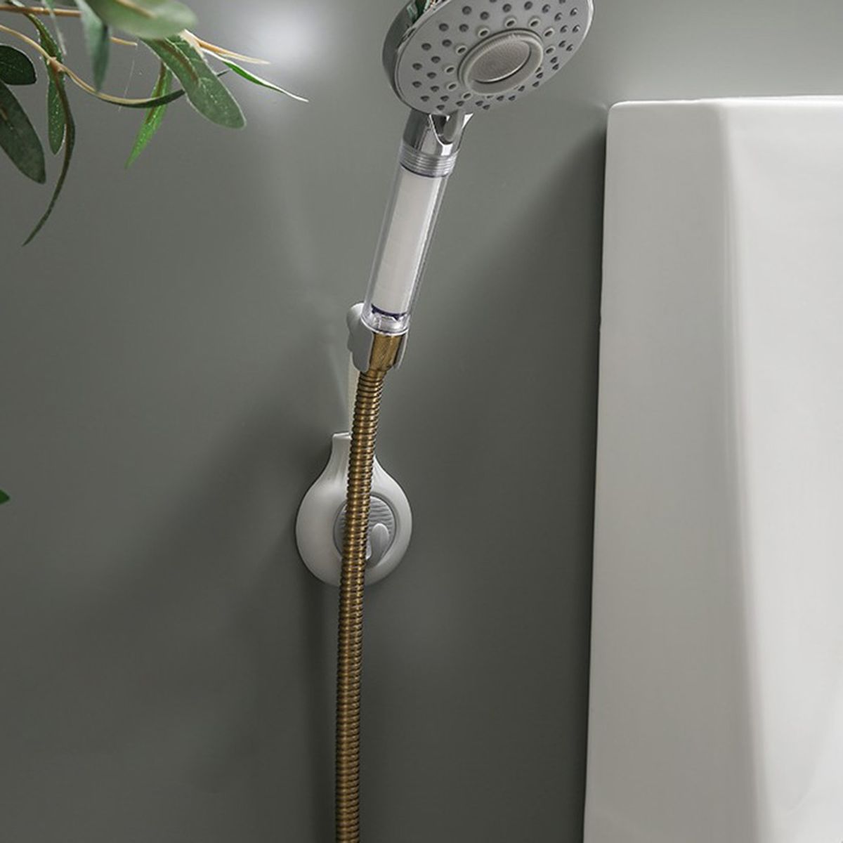 Shower Head Bracket Bathroom Good Load Bearing Shower Head Holder Grey