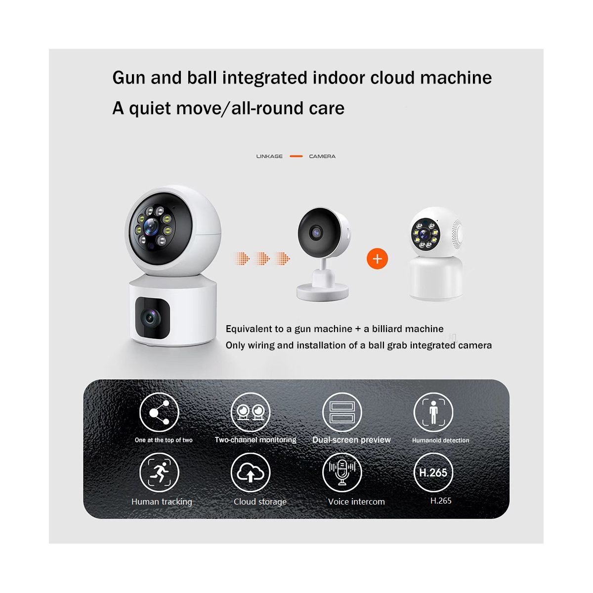 Binocular Linkage Camera Wireless Surveillance Cam