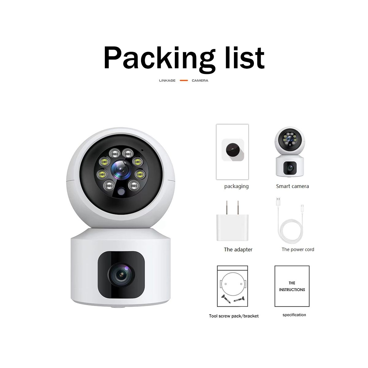 Binocular Linkage Camera Wireless Surveillance Cam