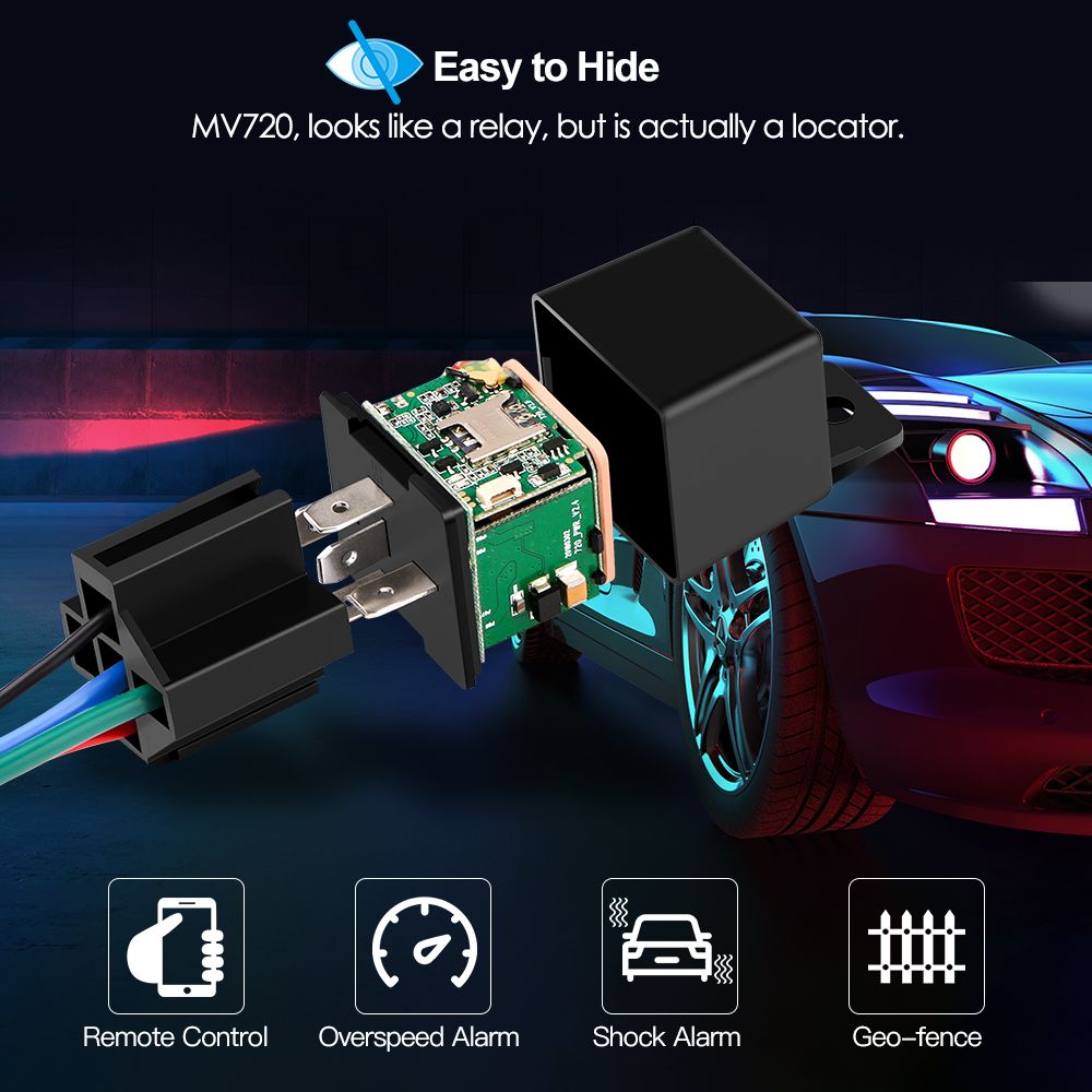 Latest Version MV720 Relay GPS Tracker Remote Control
