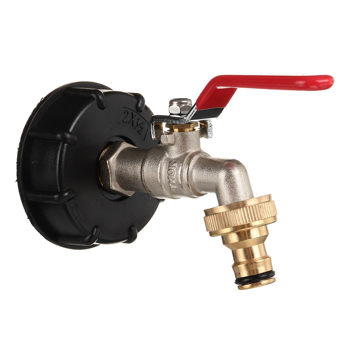 IBC Tank Adapter S60X6 To 1/2" Lever Brass Water Tank Adapter Hose Connector