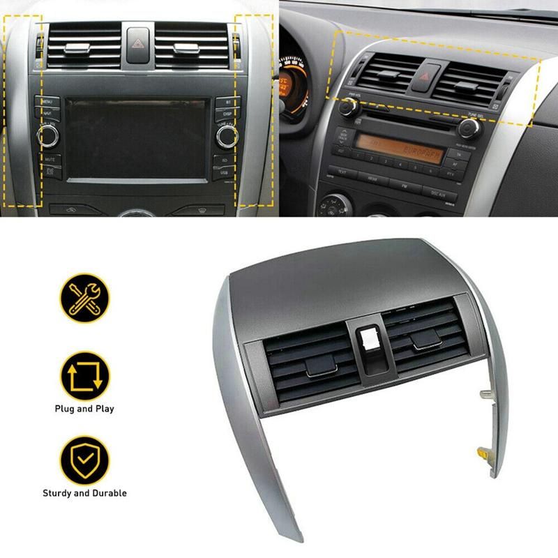 Car Center Dash AC Outlet Air Vent Panel with Strip Trim for Toyota Corolla 2009-2013
