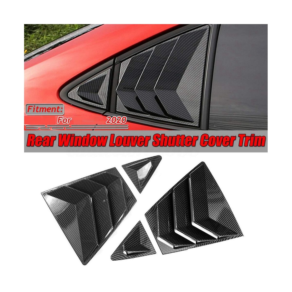 Rear Triangle Window Cheek Trim Rear Side Glass Louver
