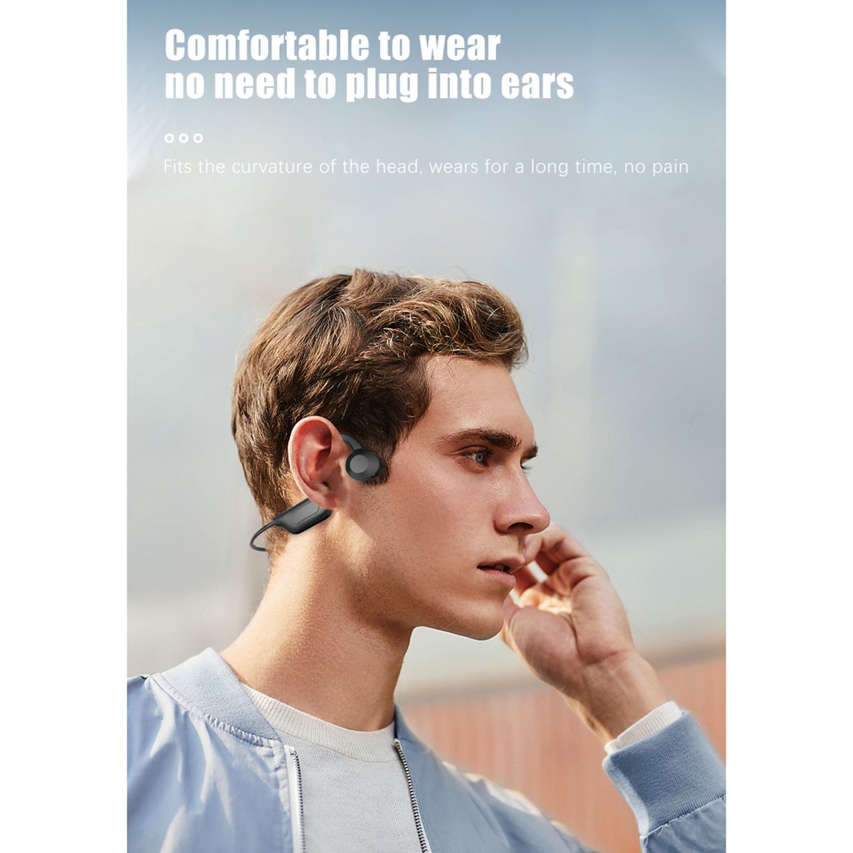 VG02 Bone Conduction Bluetooth Headset Wireless Ear-mounted