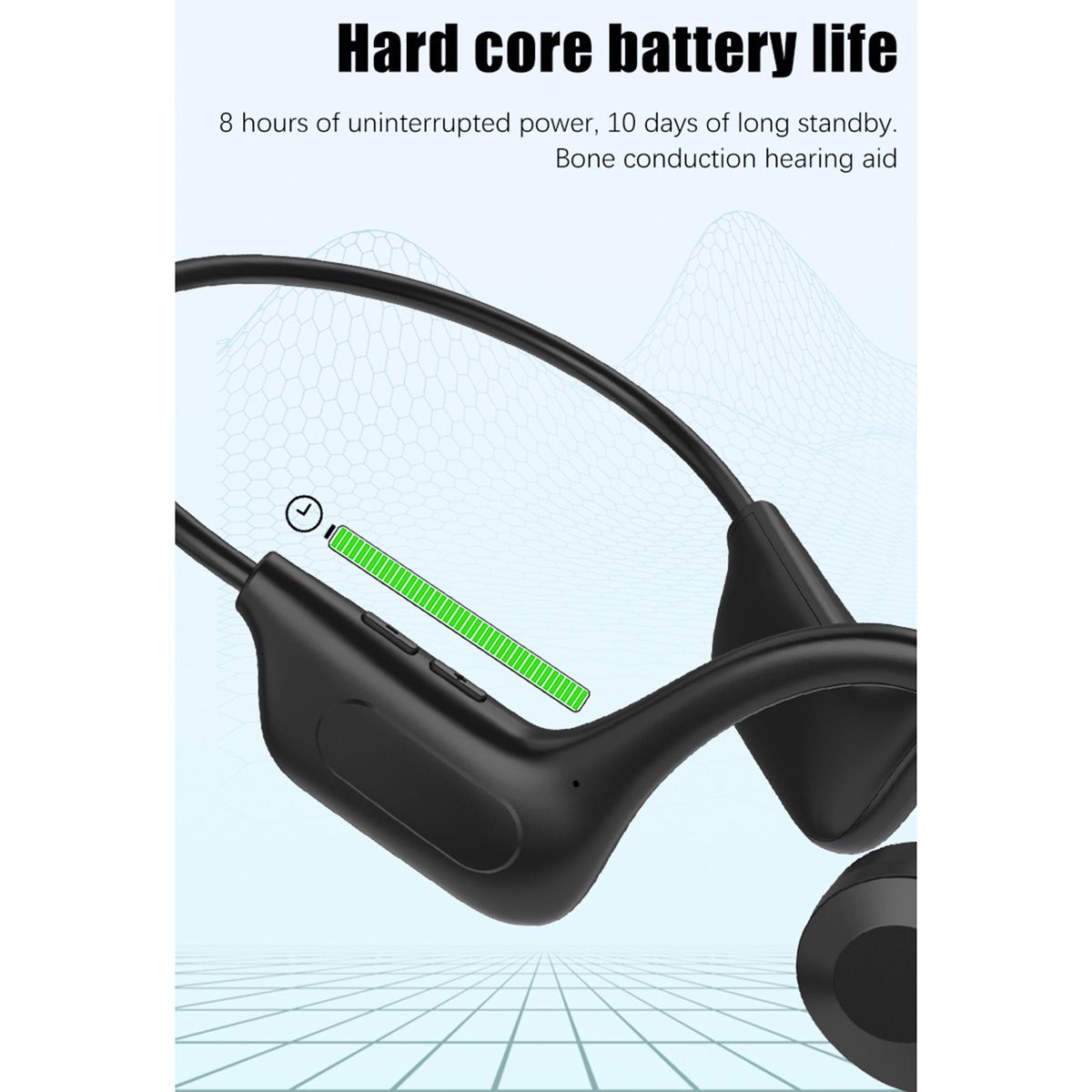 VG02 Bone Conduction Bluetooth Headset Wireless Ear-mounted