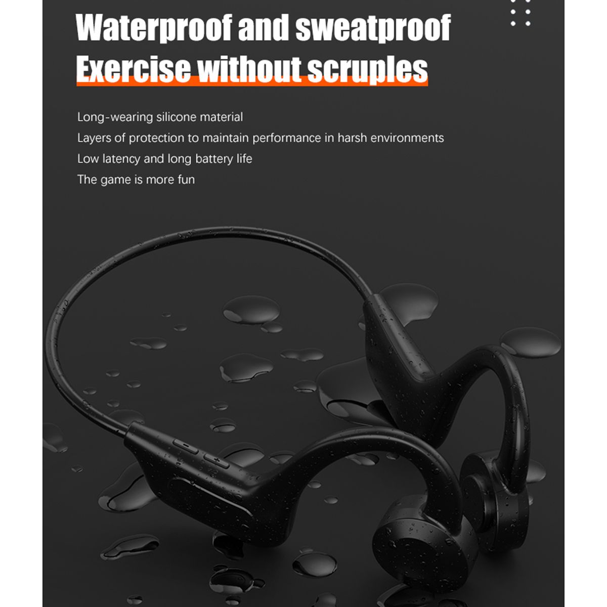 VG02 Bone Conduction Bluetooth Headset Wireless Ear-mounted