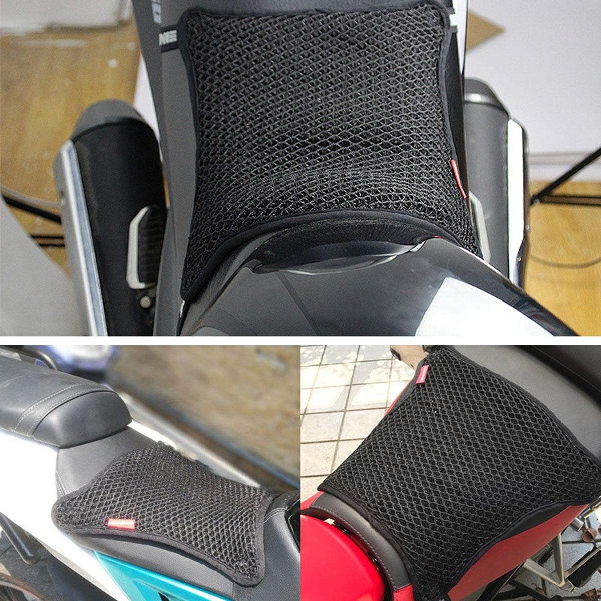 Motorcycle Cool Seat Cover 3D Mesh Cushion Pad Protector Mat Anti-slip Carpet-L 35X30cm