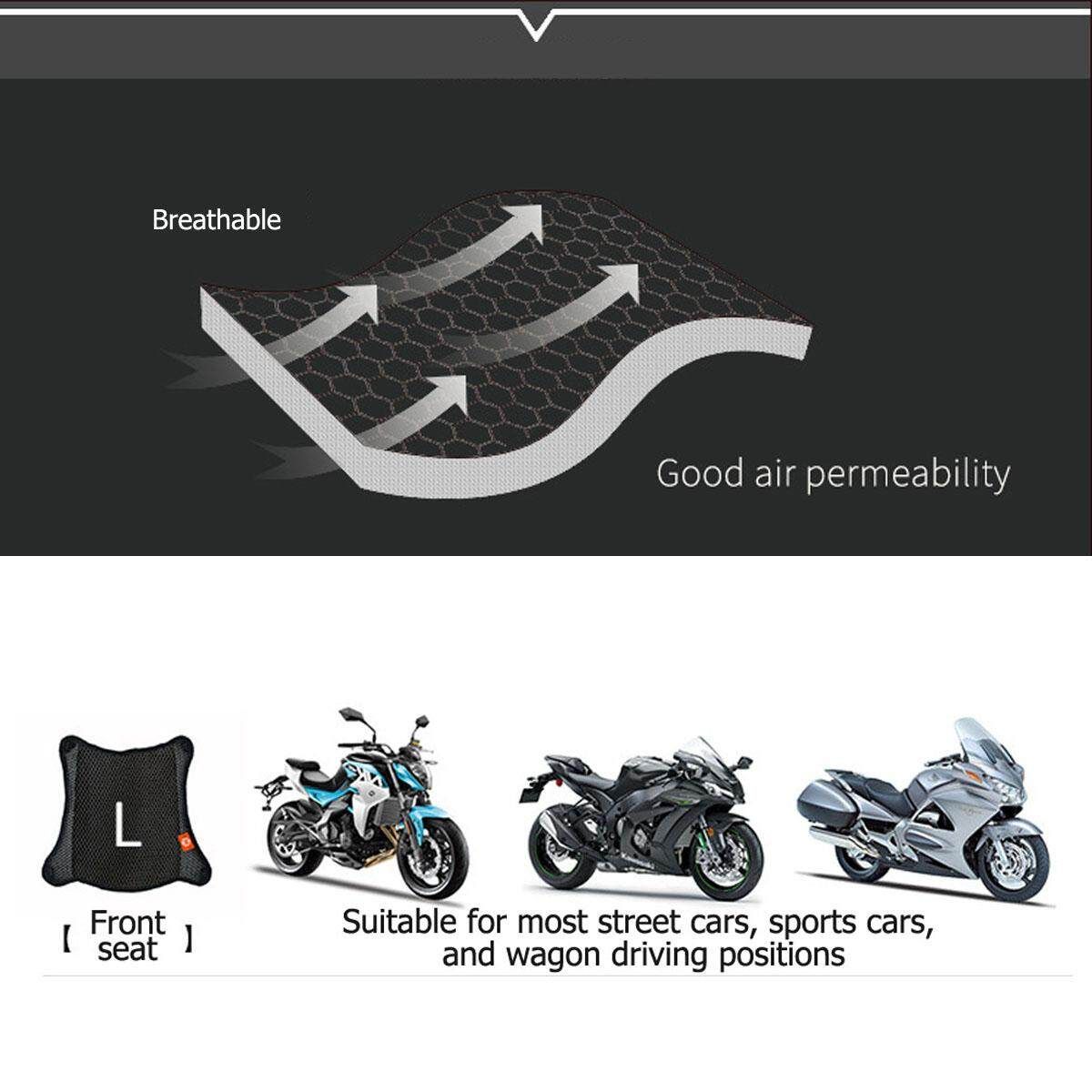 Motorcycle Cool Seat Cover 3D Mesh Cushion Pad Protector Mat Anti-slip Carpet-L 35X30cm