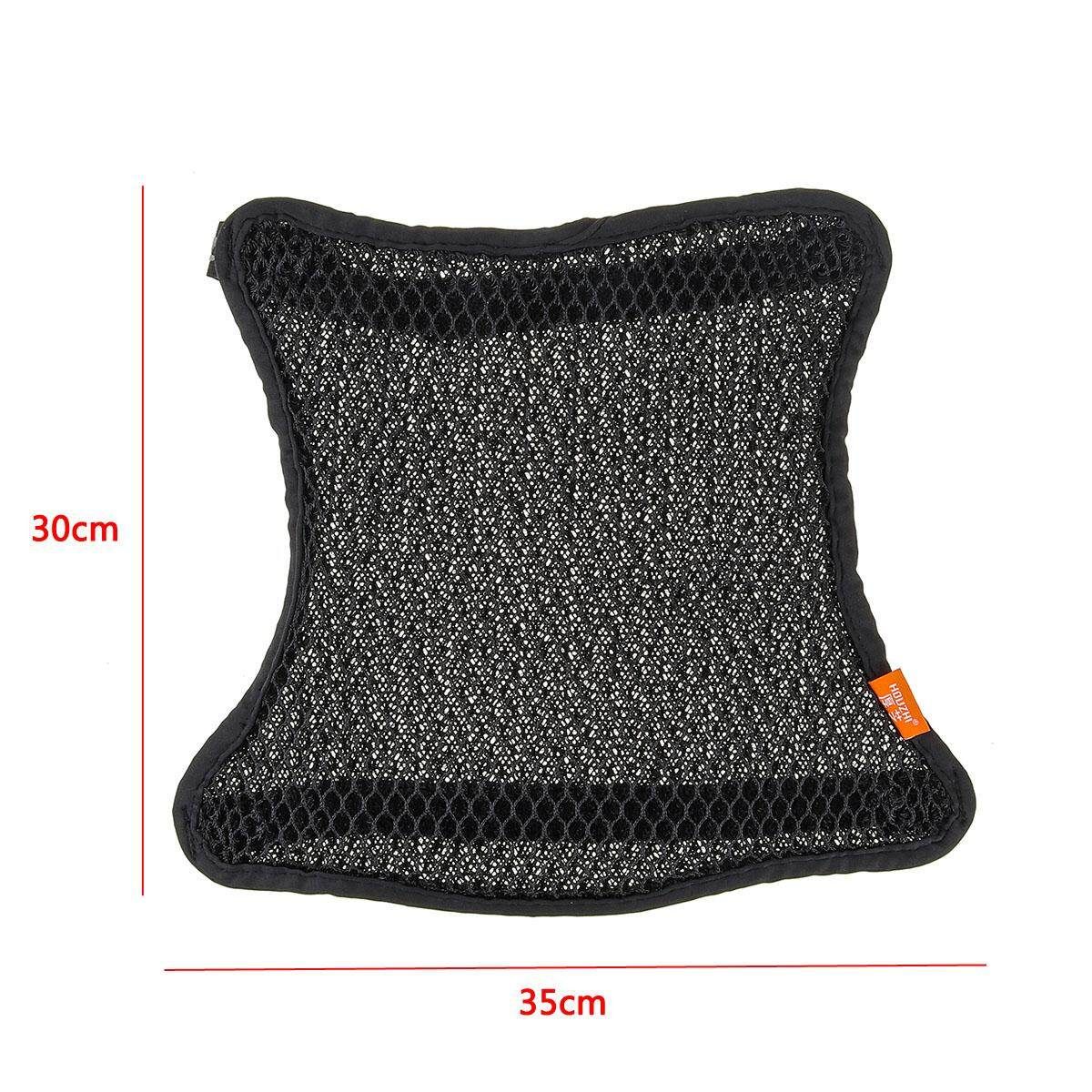 Motorcycle Cool Seat Cover 3D Mesh Cushion Pad Protector Mat Anti-slip Carpet-L 35X30cm