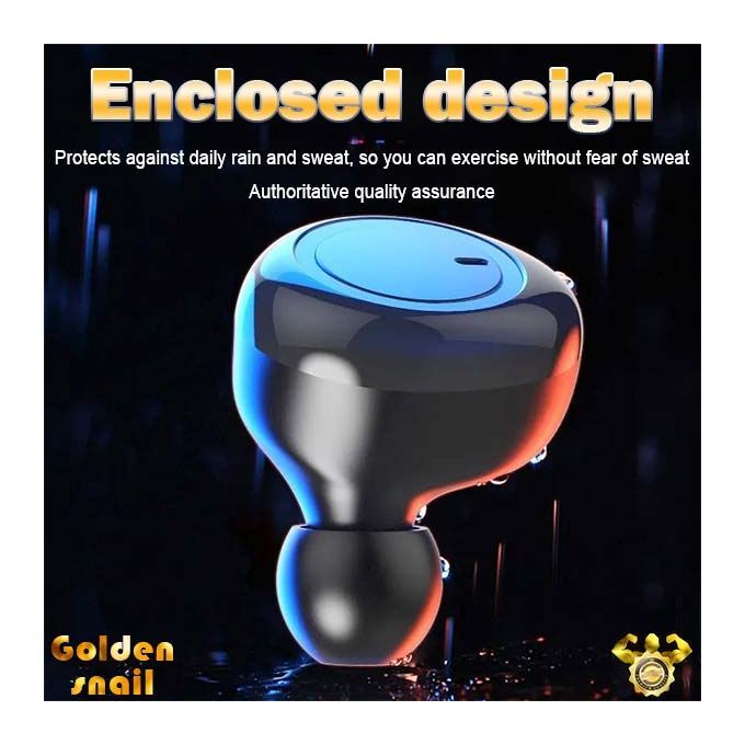 A9 Wireless Fingerprint Touch Bluetooth Earphone Headset With Call Mic