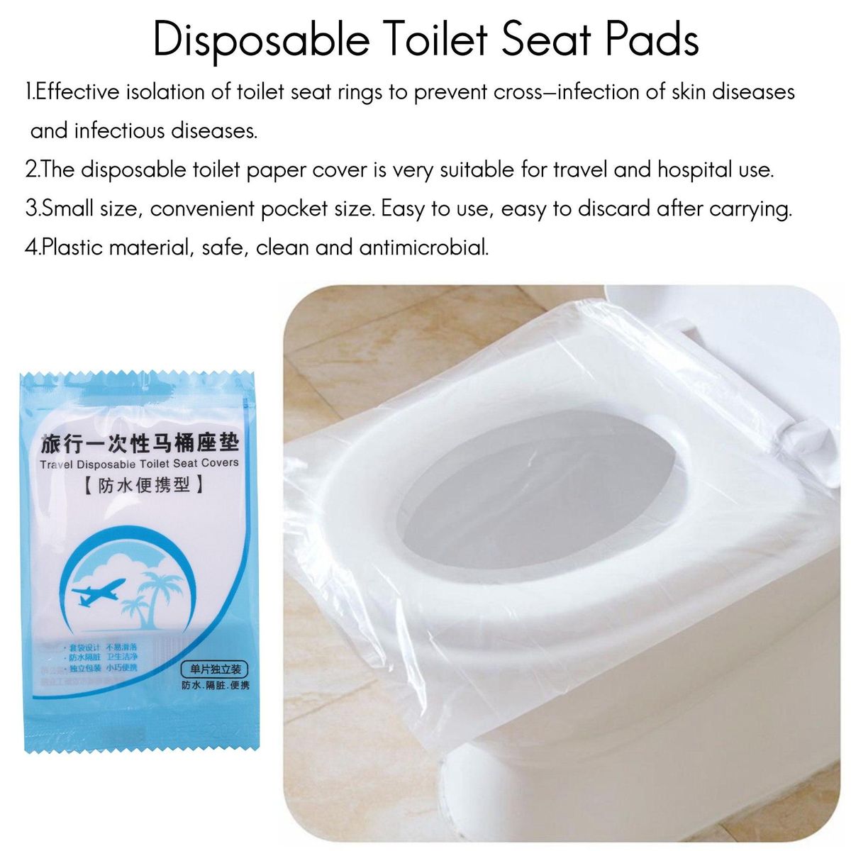 150 Pcs Portable Disposable Toilet Seat Cover Safety